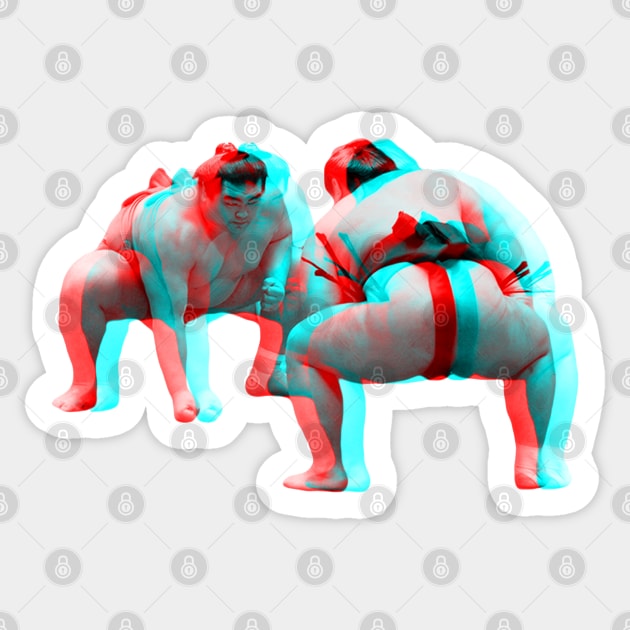 3D Sumo Wrestlers Sticker by MsGonzalez